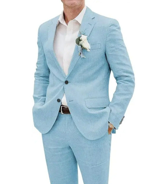 Costume- Casual Men's Suit Linen Slim Fit