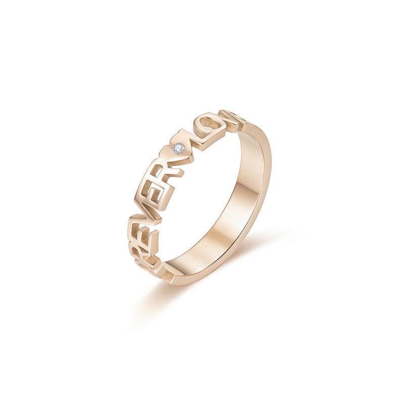Stainless Steel Couple All-match Rings