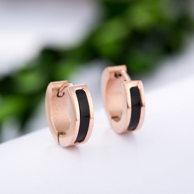 Earrings Black Eound