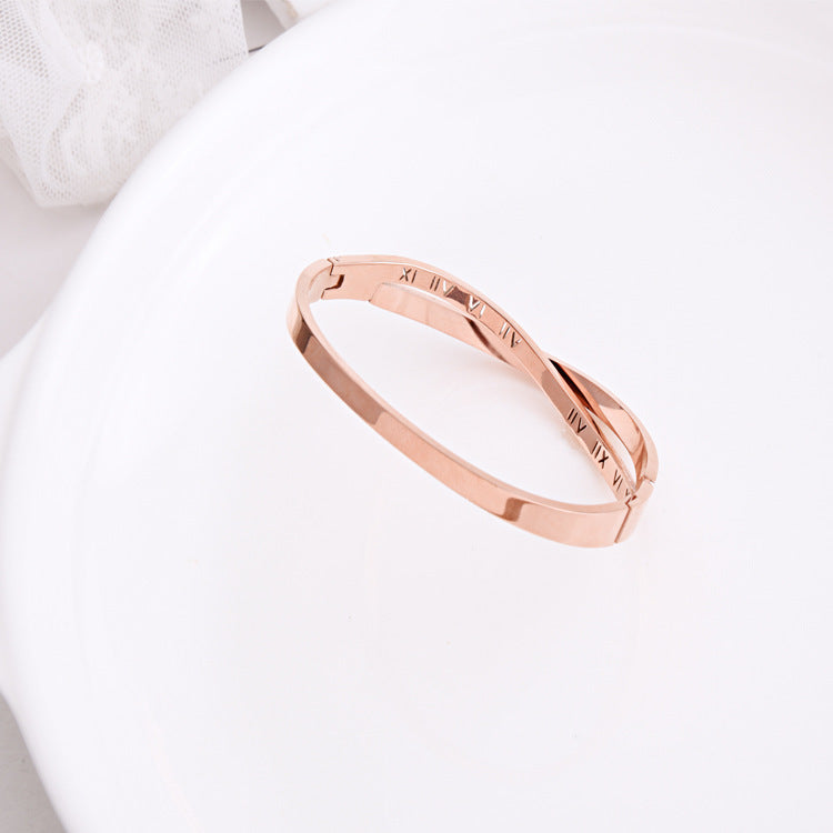 Hot Style Roman Word Diamond Bracelet