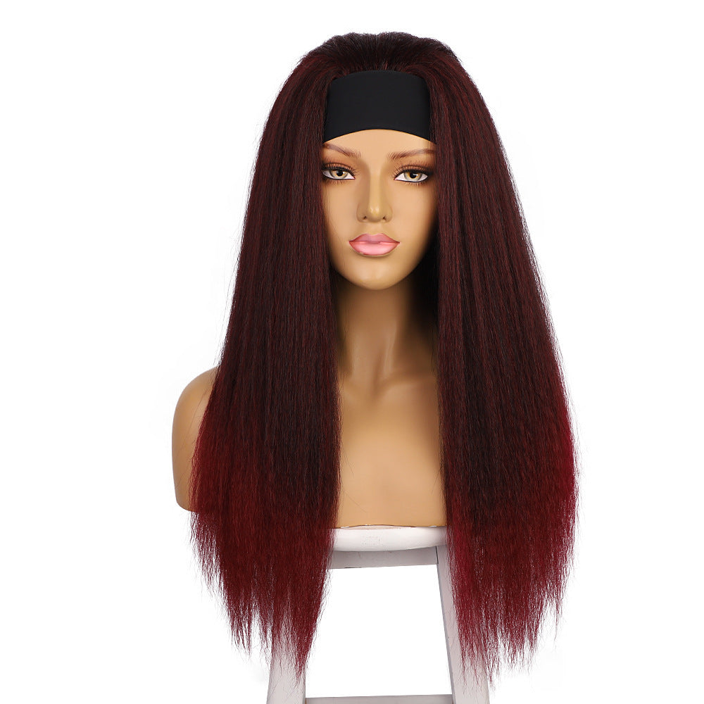 Hair Band Headgear Yaki Chemical Fiber Wig Female Bandage Wig Headgear