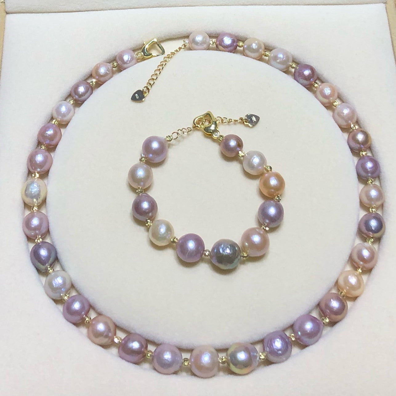 Natural freshwater pearl chain, set