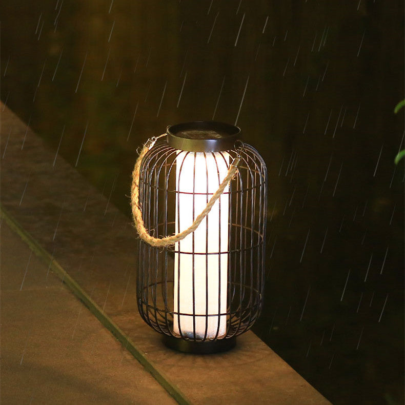 Outdoor Chandelier Balcony Layout Waterproof Landscape- Black