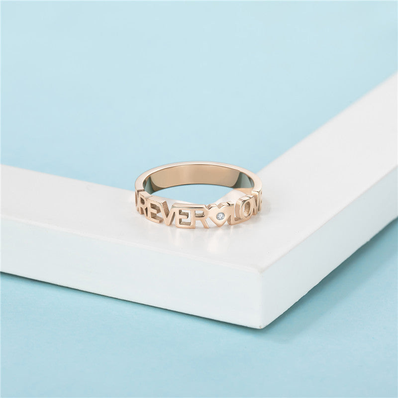 Stainless Steel Couple All-match Rings