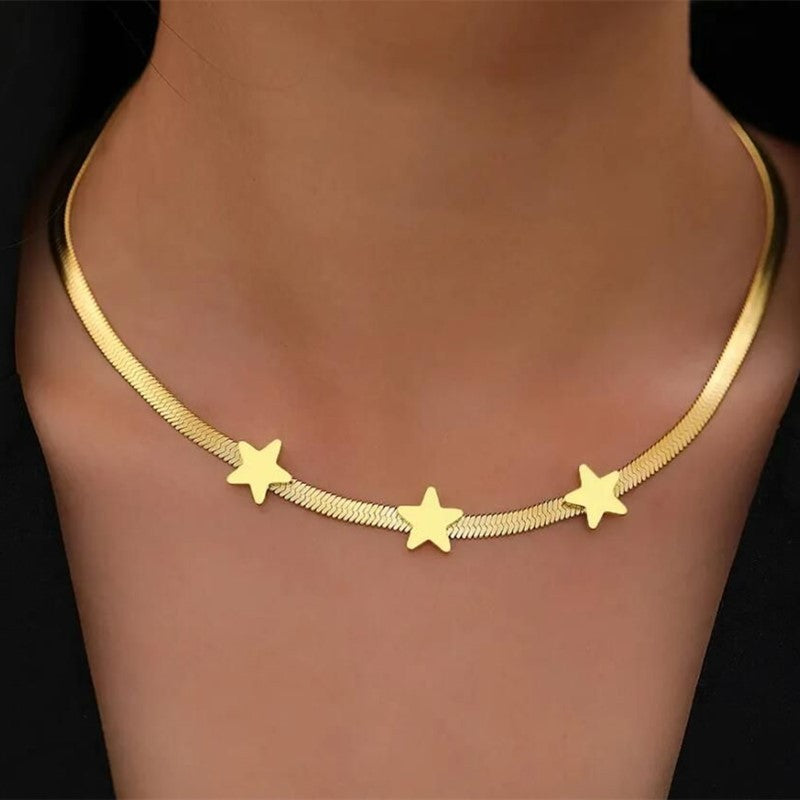 Fashion Gold Stainless Steel Chain Necklace