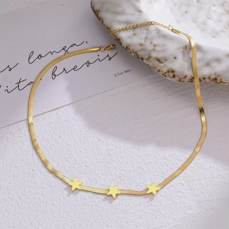 Fashion Gold Stainless Steel Chain Necklace