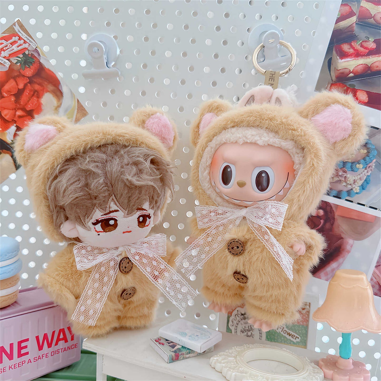 Doll Clothes Cotton Jumpsuit Hat Suit