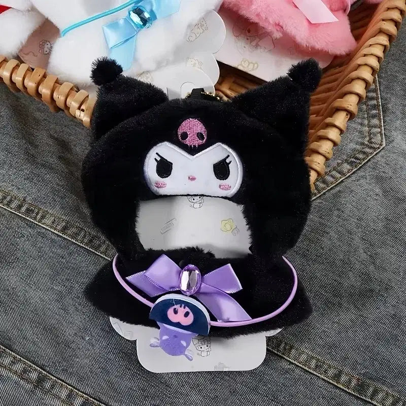 Labubu Sanrio Cape Skirt Suit Sitting Party Hello Kitty Kuromi Clothes Monsters Vinyl Labubu Outfit Clothing Hat Accessory- Apricot