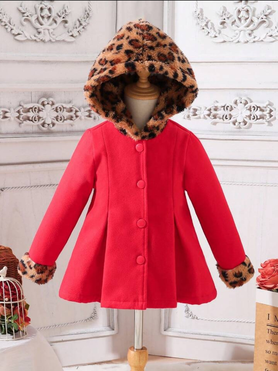 Veste à capuche à imprimé léopard