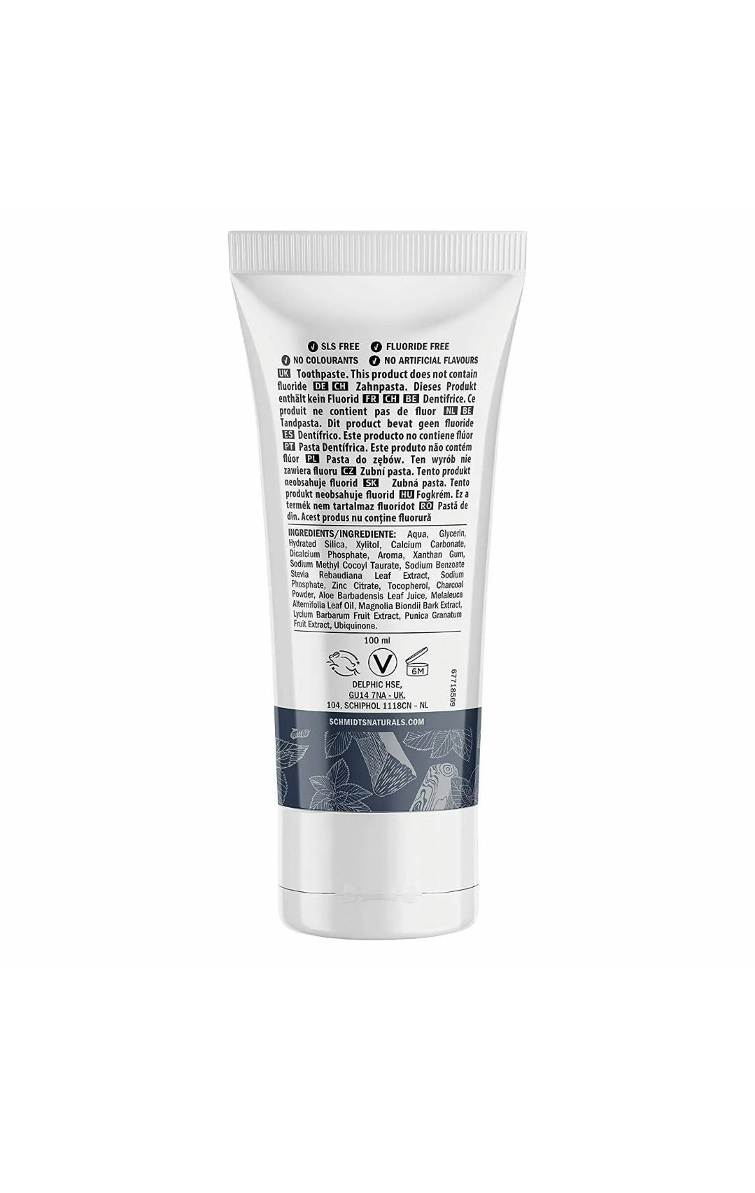 Dentifrice au charbon - Activated Charcoal- Schmidt's