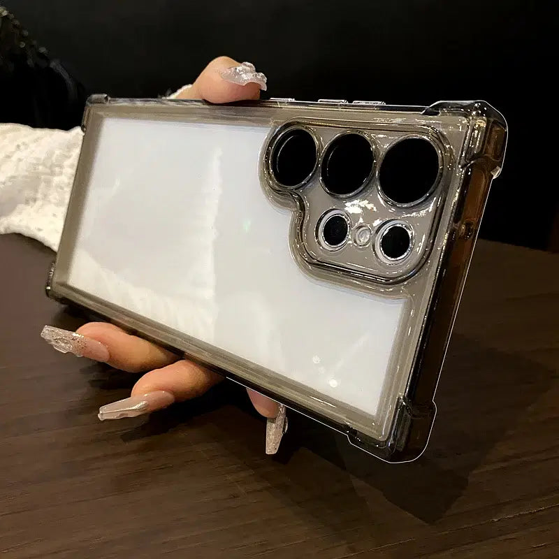 Color: Clear, Material: ABS - Luxury Shockproof Clear Acrylic Case For Samsung Galaxy S24 S23 FE S22 Plus S24 Ultra A34 A54 A15 A25 A35 A55 A53 5G Hard Cover