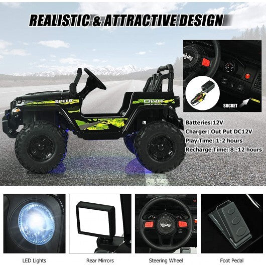 Kids Ride-on Jeep Car with Remote Control 12V Battery