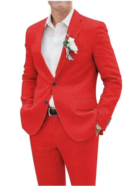 Costume- Casual Men's Suit Linen Slim Fit