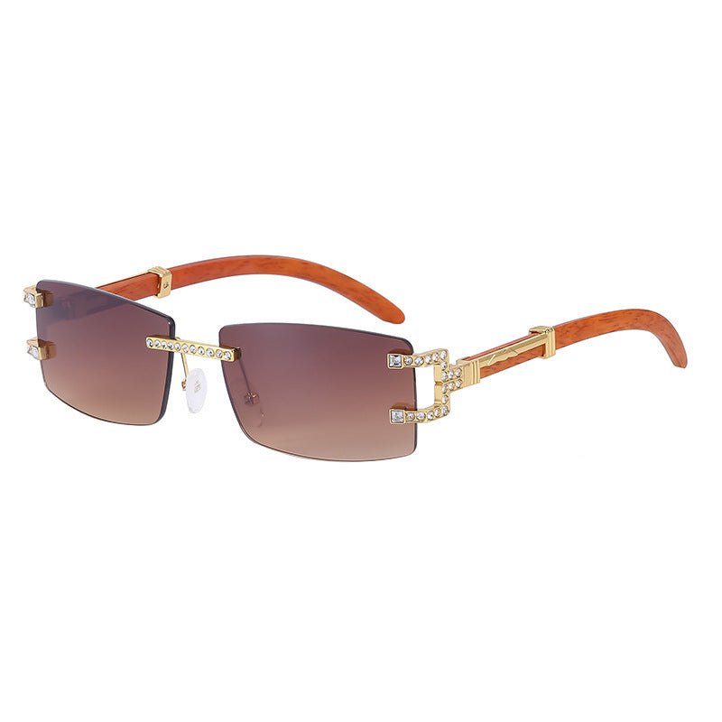 Fashion Frameless Diamond Sunglasses