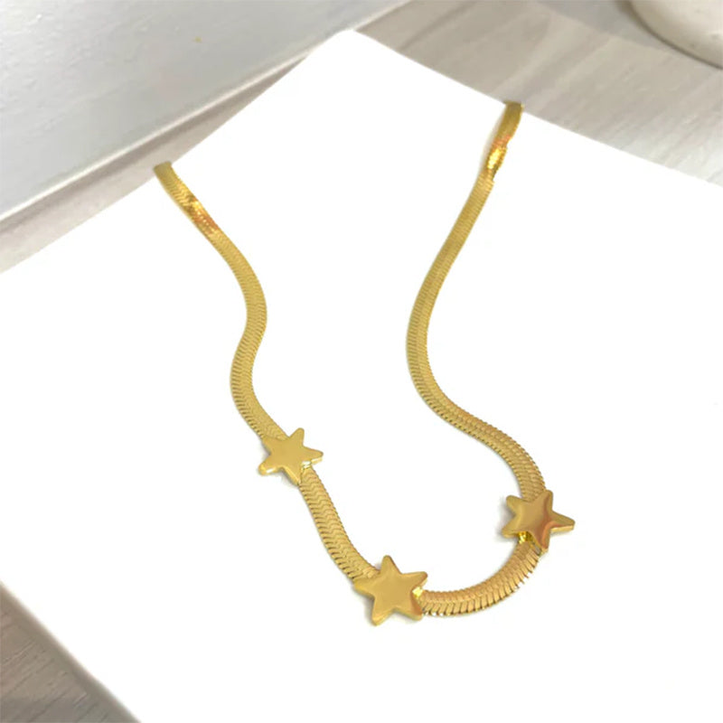 Fashion Gold Stainless Steel Chain Necklace