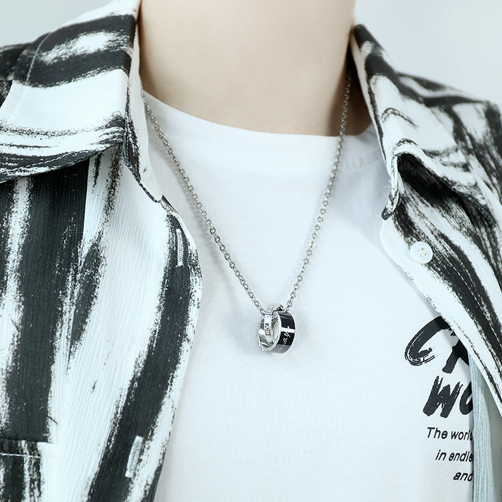 Couple Necklace Clavicle Chain Double Ring