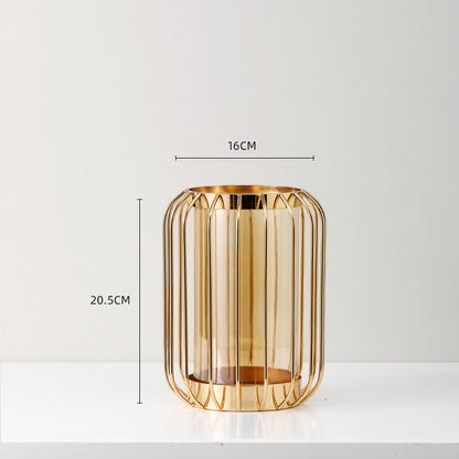 Creative Nordic Light Luxury Iron Lantern Glass