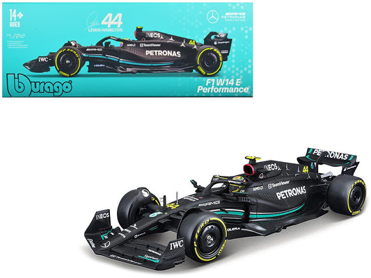 Mercedes-AMG F1 W14 E Performance #44 Lewis Hamilton "Petronas" Formula One F1 "World Championship" Car (2023)- Bburago