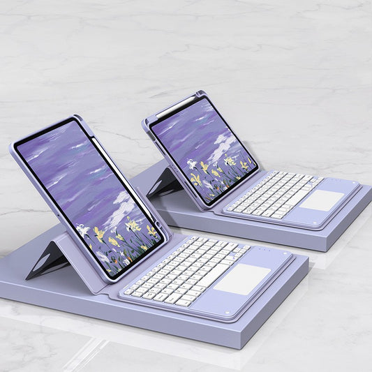 Color: Purple, Model: IPad Pro2018 11inches - 11inch Bluetooth Keyboard Protective Cover Tablet