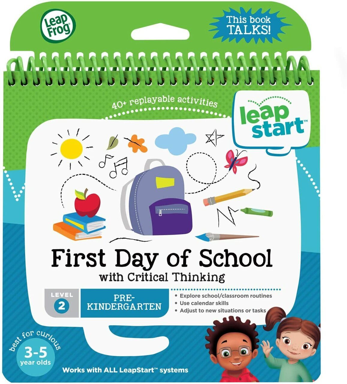 LeapFrog LeapStart First Day of School and Critical Thinking Book