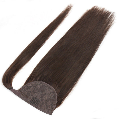 Wig Female Real Hair Ponytail Straps Tied Ponytail