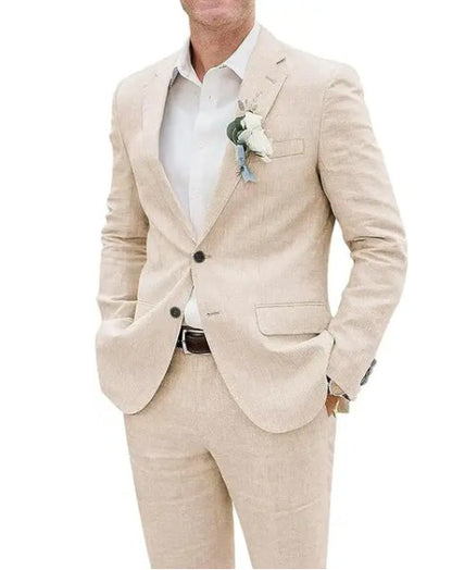 Costume- Casual Men's Suit Linen Slim Fit