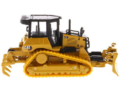 CAT Caterpillar D5 Track-Type Dozer Yellow with Fine Grading Undercarriage and Foldable Blade "High Line Series"- Diecast Masters