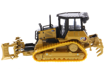 CAT Caterpillar D5 Track-Type Dozer Yellow with Fine Grading Undercarriage and Foldable Blade "High Line Series"- Diecast Masters