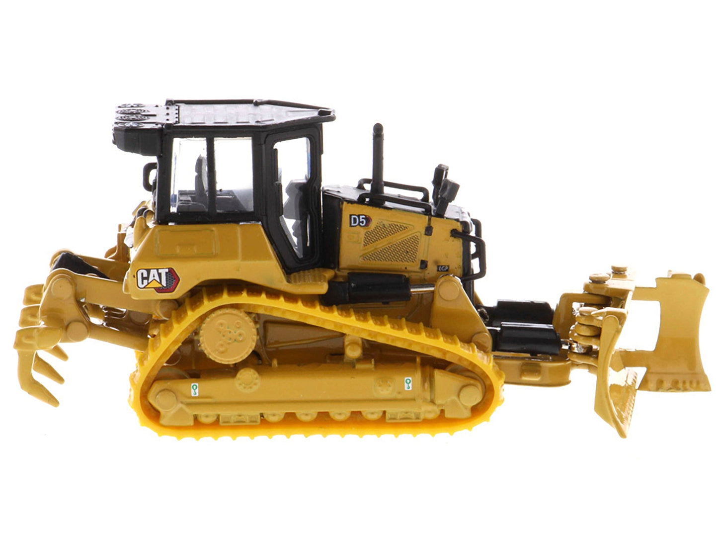 CAT Caterpillar D5 Track-Type Dozer Yellow with Fine Grading Undercarriage and Foldable Blade "High Line Series"- Diecast Masters