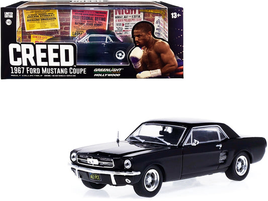 Ford Mustang Coupe Matt Black (Adonis Creed's) "Creed" (2015) Movie Car (1967)- Greenlight