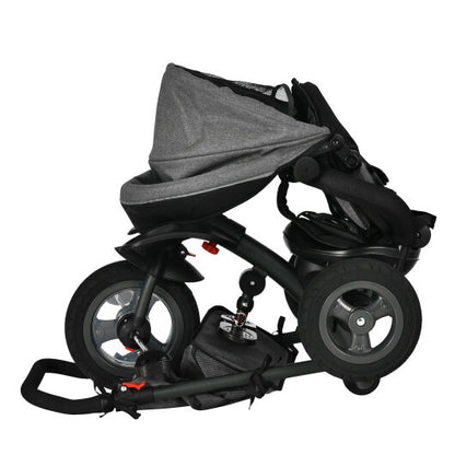 7-In-1 Baby Folding Tricycle Stroller with Rotatable Seat-Blue