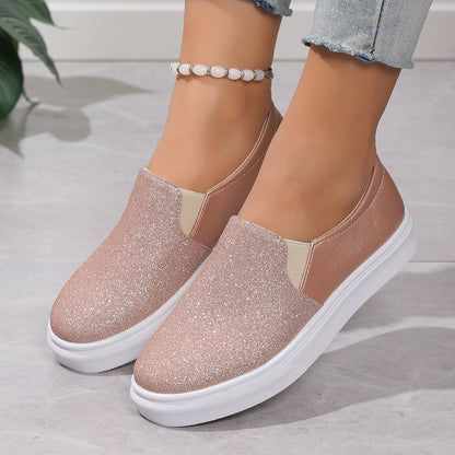 Chaussures mocassins décontractées élégantes à paillettes- Stylish Casual Shoes Sequined Flat Women Loafers