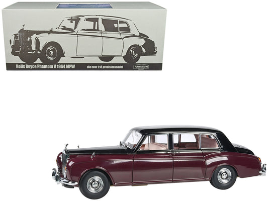 Rolls Royce Phantom V Duotone Royal Garnet Red and Mason's Black Car (1964)- Paragon Models