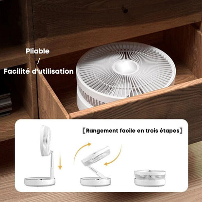 Ventilateur portable rétractable sans fil- FoldAir