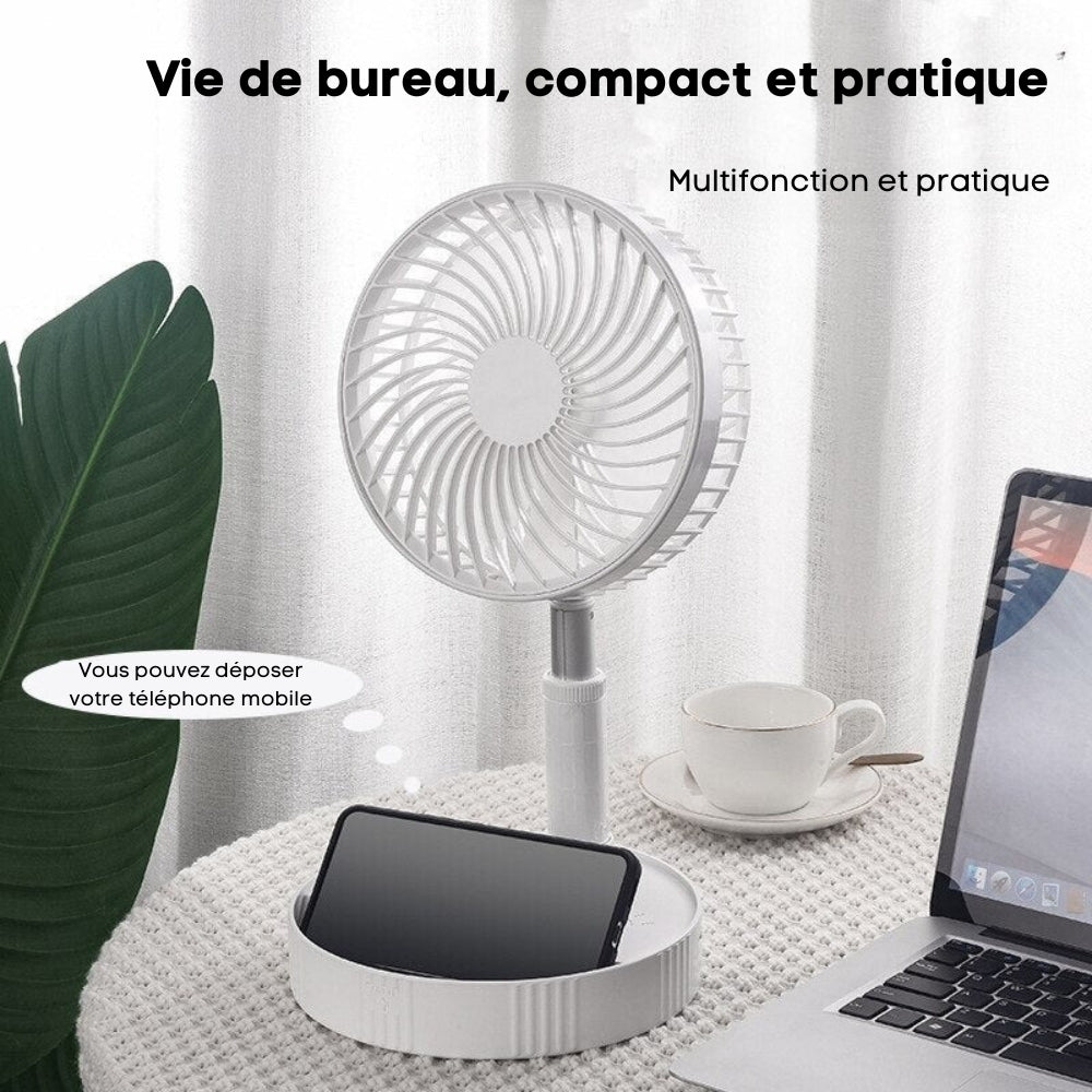 Ventilateur portable rétractable sans fil- FoldAir