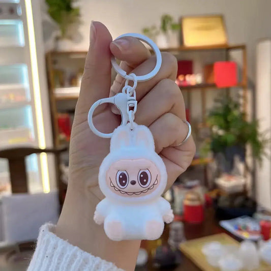 Color: Burgundy, Ships From: CHINA - New Cute Cartoon Labubu Phone Chain Hanging Rope Keychain Backpack Pendant Shoulder Bag Ornament Gift for Girlfriend