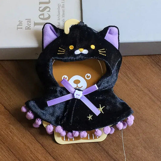 Color: SKY BLUE - Labubu Sanrio Cape Skirt Suit Sitting Party Hello Kitty Kuromi Clothes Monsters Vinyl Labubu Outfit Clothing Hat Accessory Gift