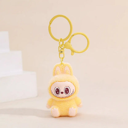 Labubu Phone Chain Hanging Rope Keychain Backpack Pendant Shoulder Bag Ornament- Multicolor