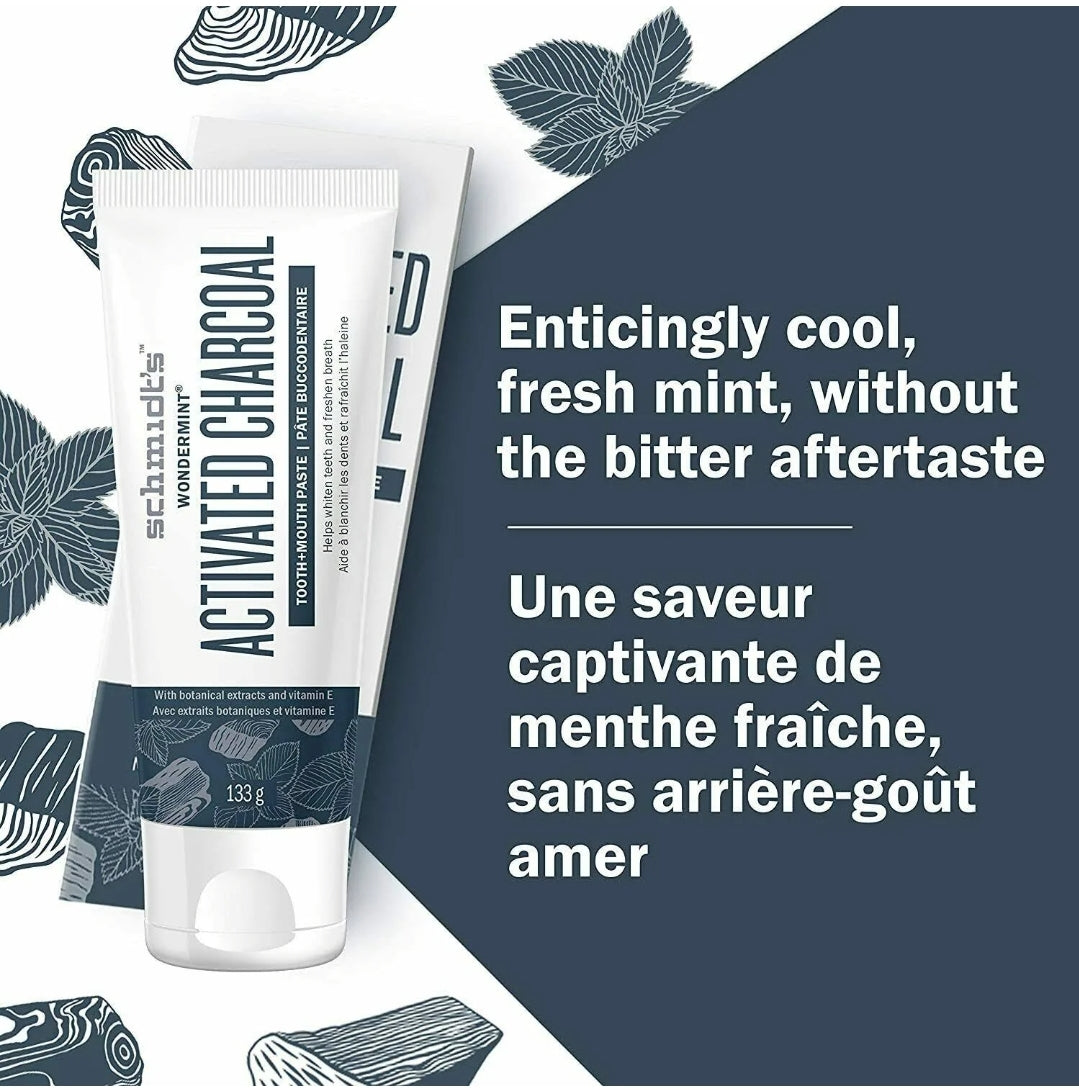 Dentifrice au charbon - Activated Charcoal- Schmidt's