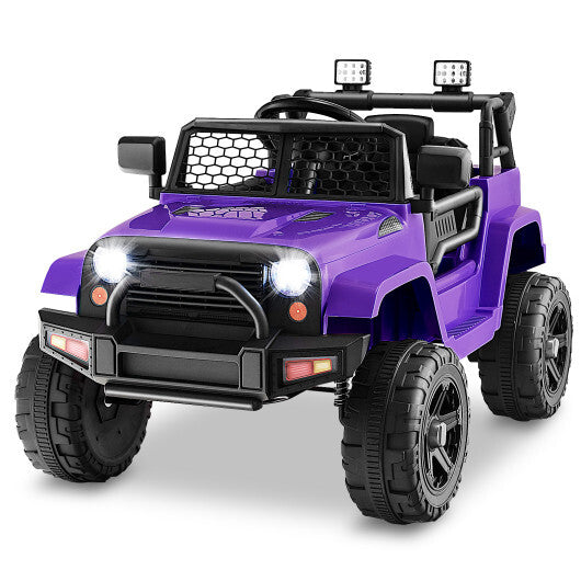 Kids Ride On Truck with Remote Control and Headlights 12V Battery