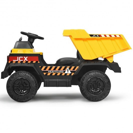 Kids Ride On Dump Truck with Electric Bucket and Dump Bed 12V Battery