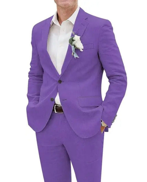 Costume- Casual Men's Suit Linen Slim Fit