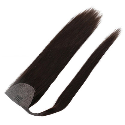 Wig Female Real Hair Ponytail Straps Tied Ponytail